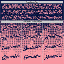 Load image into Gallery viewer, Custom Navy Medium Pink 3D Gradient Square Shape Performance Polo Shirt