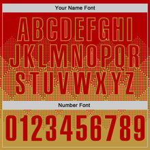 Load image into Gallery viewer, Custom Red Old Gold 3D Gradient Square Shape Performance Polo Shirt