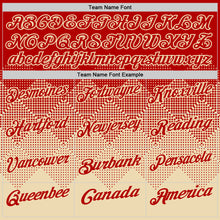 Load image into Gallery viewer, Custom Red Cream 3D Gradient Square Shape Performance Polo Shirt