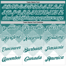 Load image into Gallery viewer, Custom Teal White 3D Gradient Square Shape Performance Polo Shirt