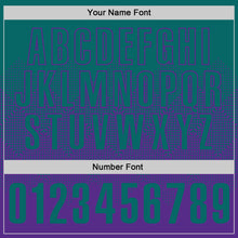 Load image into Gallery viewer, Custom Teal Purple 3D Gradient Square Shape Performance Polo Shirt