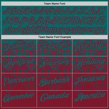 Load image into Gallery viewer, Custom Teal Crimson 3D Gradient Square Shape Performance Polo Shirt