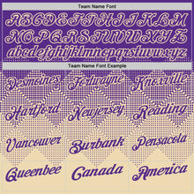 Load image into Gallery viewer, Custom Purple Cream 3D Gradient Square Shape Performance Polo Shirt