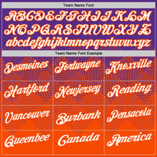 Load image into Gallery viewer, Custom Purple White-Orange 3D Gradient Square Shape Performance Polo Shirt