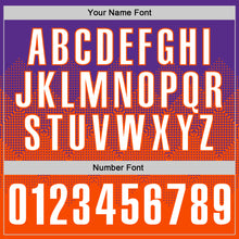 Load image into Gallery viewer, Custom Purple White-Orange 3D Gradient Square Shape Performance Polo Shirt