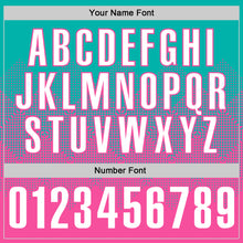 Load image into Gallery viewer, Custom Aqua White-Pink 3D Gradient Square Shape Performance Polo Shirt