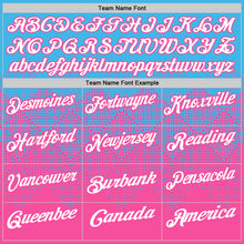 Load image into Gallery viewer, Custom Sky Blue White-Pink 3D Gradient Square Shape Performance Polo Shirt