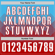 Load image into Gallery viewer, Custom Sky Blue White-Red 3D Gradient Square Shape Performance Polo Shirt