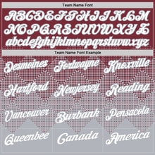 Load image into Gallery viewer, Custom Burgundy White-Gray 3D Gradient Square Shape Performance Polo Shirt