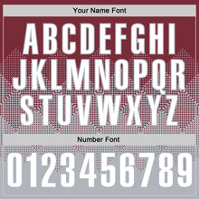 Load image into Gallery viewer, Custom Burgundy White-Gray 3D Gradient Square Shape Performance Polo Shirt