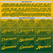 Load image into Gallery viewer, Custom Gold Green 3D Gradient Square Shape Performance Polo Shirt