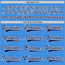 Load image into Gallery viewer, Custom Powder Blue Navy-White Hockey Jersey