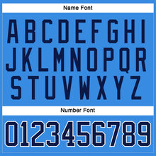 Load image into Gallery viewer, Custom Powder Blue Navy-White Hockey Jersey