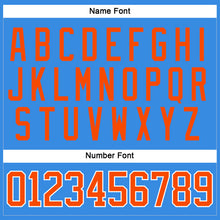 Load image into Gallery viewer, Custom Powder Blue Orange-White Hockey Jersey