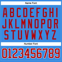 Load image into Gallery viewer, Custom Powder Blue Red-White Hockey Jersey