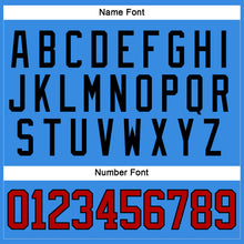 Load image into Gallery viewer, Custom Powder Blue Red-Black Hockey Jersey