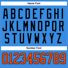 Load image into Gallery viewer, Custom Powder Blue Orange-Black Hockey Jersey