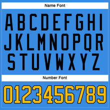 Load image into Gallery viewer, Custom Powder Blue Gold-Black Hockey Jersey