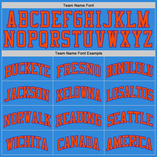 Load image into Gallery viewer, Custom Powder Blue Purple-Orange Authentic Basketball Jersey