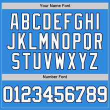 Load image into Gallery viewer, Custom Powder Blue White-Navy Authentic Basketball Jersey