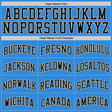 Load image into Gallery viewer, Custom Powder Blue Black-Cream Authentic Basketball Jersey