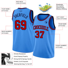 Load image into Gallery viewer, Custom Powder Blue Red-Navy Authentic Basketball Jersey