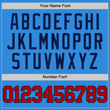 Load image into Gallery viewer, Custom Powder Blue Red-Navy Authentic Basketball Jersey