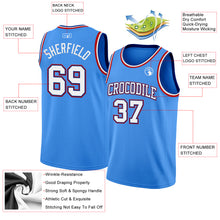 Load image into Gallery viewer, Custom Powder Blue White Royal-Red Authentic Basketball Jersey