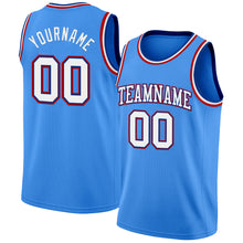 Load image into Gallery viewer, Custom Powder Blue White Royal-Red Authentic Basketball Jersey