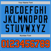 Load image into Gallery viewer, Custom Powder Blue Orange-Black Authentic Basketball Jersey