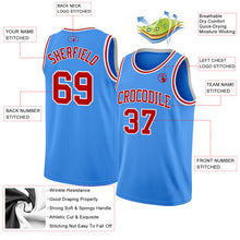 Load image into Gallery viewer, Custom Powder Blue Red-White Authentic Basketball Jersey