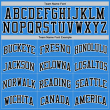 Load image into Gallery viewer, Custom Powder Blue Black-White Authentic Basketball Jersey