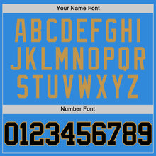 Load image into Gallery viewer, Custom Powder Blue Black-Old Gold Authentic Basketball Jersey