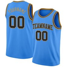 Load image into Gallery viewer, Custom Powder Blue Black-Old Gold Authentic Basketball Jersey