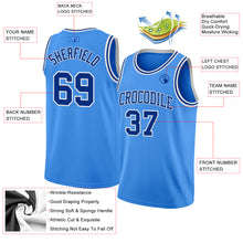 Load image into Gallery viewer, Custom Powder Blue Royal-White Authentic Basketball Jersey