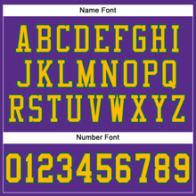 Load image into Gallery viewer, Custom Purple Gold-Kelly Green Mesh Authentic Football Jersey