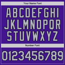 Load image into Gallery viewer, Custom Purple Gray-Black Mesh Authentic Throwback Baseball Jersey