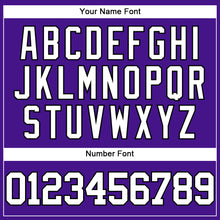 Load image into Gallery viewer, Custom Purple White-Black Mesh Authentic Throwback Baseball Jersey