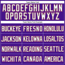 Load image into Gallery viewer, Custom Purple Black-Pink Mesh Authentic Throwback Baseball Jersey