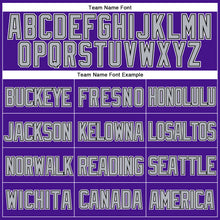 Load image into Gallery viewer, Custom Purple Black-Gray Mesh Authentic Throwback Baseball Jersey