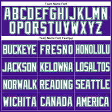 Load image into Gallery viewer, Custom Purple Kelly Green-Gray Mesh Authentic Throwback Baseball Jersey