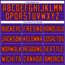 Load image into Gallery viewer, Custom Purple Black-Orange Mesh Authentic Throwback Baseball Jersey