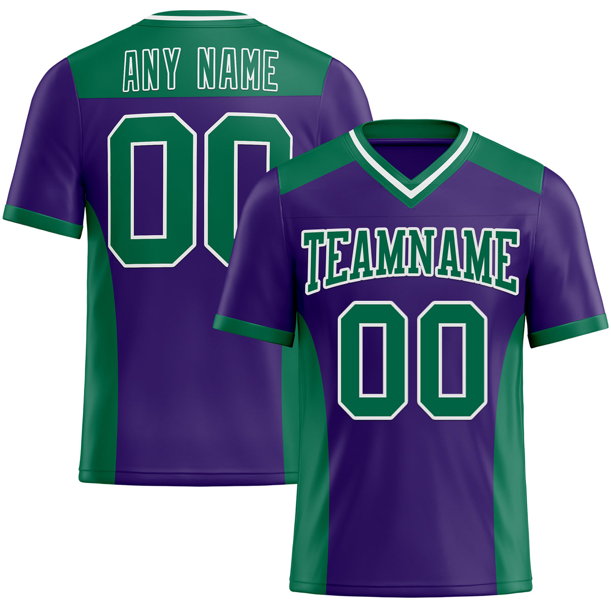 Custom Purple Kelly GreenWhite Mesh Authentic Football Jersey Fast Shipping FiitgCustom