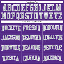 Load image into Gallery viewer, Custom Purple Gray-White Authentic Football Jersey