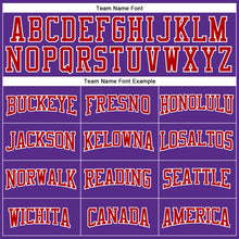 Load image into Gallery viewer, Custom Purple Red-White Authentic Football Jersey