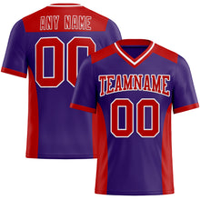 Load image into Gallery viewer, Custom Purple Red-White Authentic Football Jersey