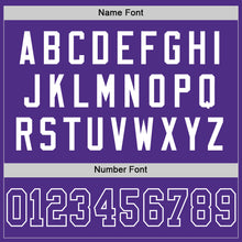 Load image into Gallery viewer, Custom Purple White Mesh Authentic Throwback Football Jersey