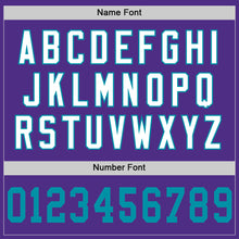 Load image into Gallery viewer, Custom Purple Teal-White Mesh Authentic Throwback Football Jersey