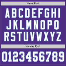 Load image into Gallery viewer, Custom Purple White-Light Blue Mesh Authentic Throwback Football Jersey
