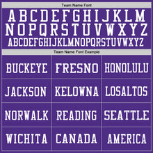 Load image into Gallery viewer, Custom Purple White-Kelly Green Mesh Authentic Throwback Football Jersey